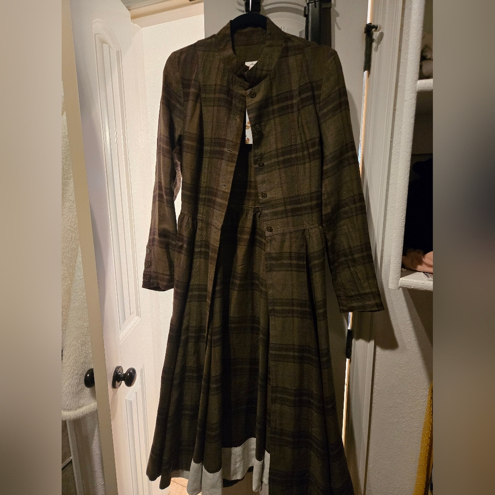 NwT Son De Flor Oak Tartan Victorian Coat XS
